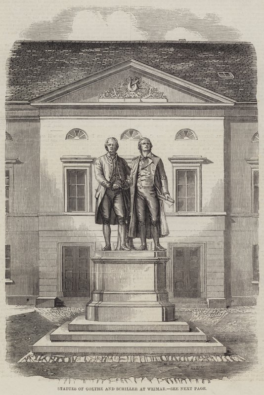 Statue di Goethe e Schiller a Weimar da English School