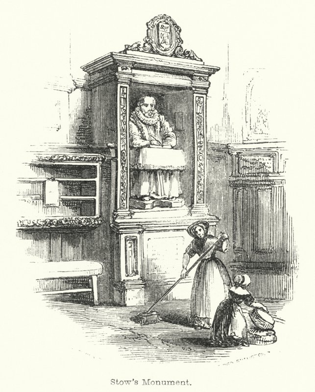 Monumento di Stow (incisione) da English School