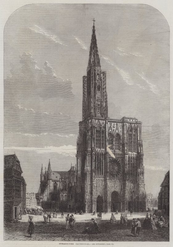 Cattedrale di Strasburgo (incisione) da English School
