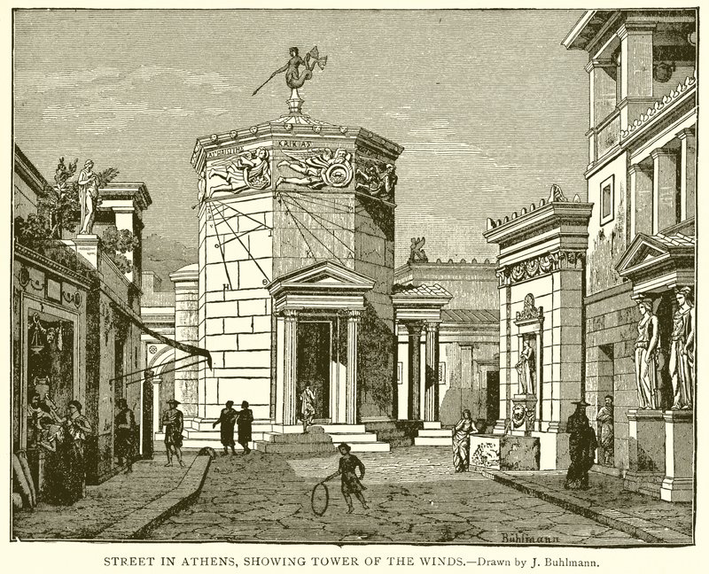 Strada di Atene, con la Torre dei Venti da English School