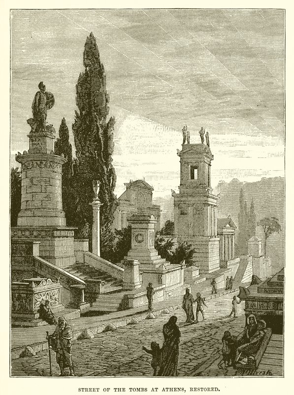 Strada delle tombe ad Atene, restaurata da English School
