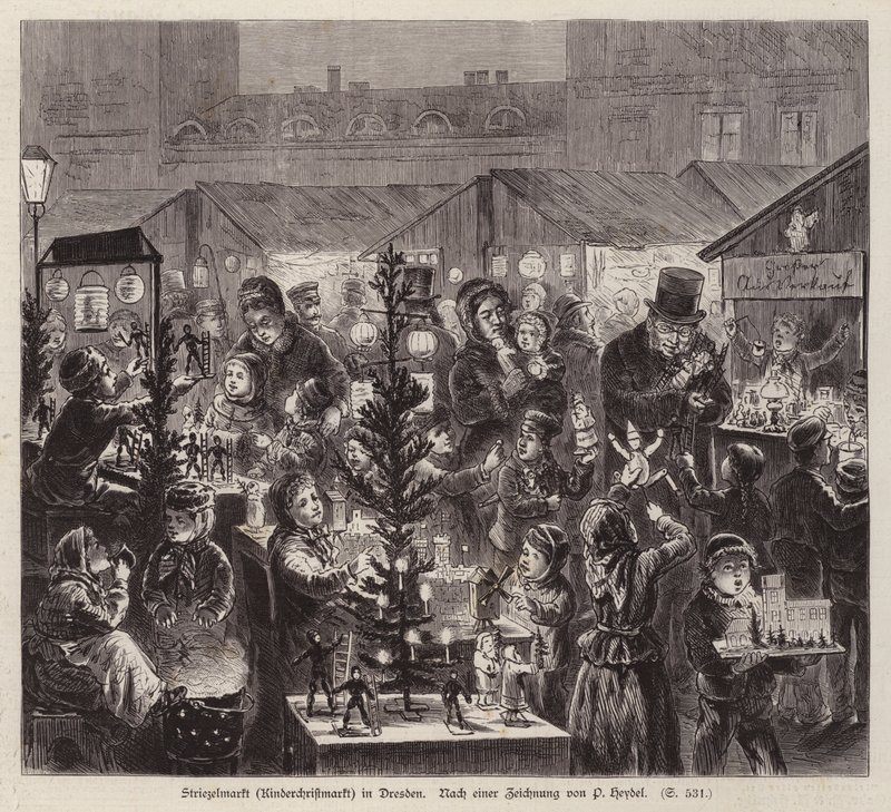 Mercato di Natale Striezelmarkt, Dresda, Germania da English School