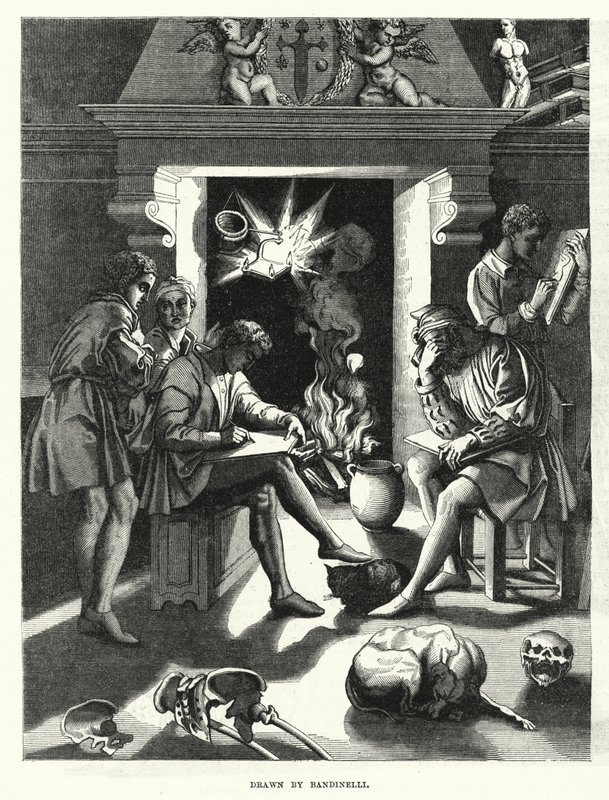 Studio di Baccio Bandinelli nel XVI secolo da English School