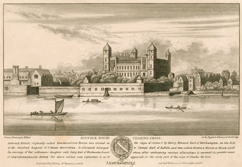Suffolk House (poi Northampton House e Northumberland House), Charing Cross, Londra da English School