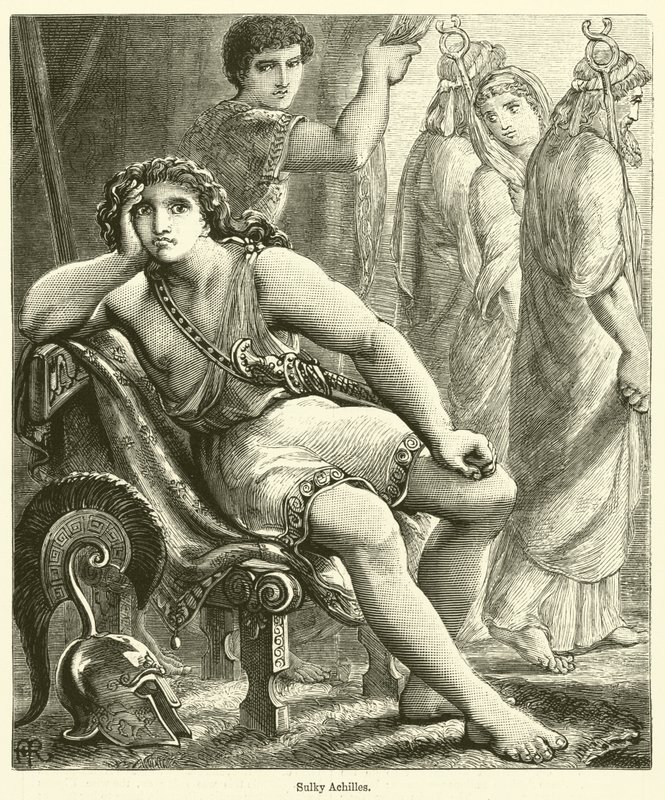 Achille imbronciato (incisione) da English School