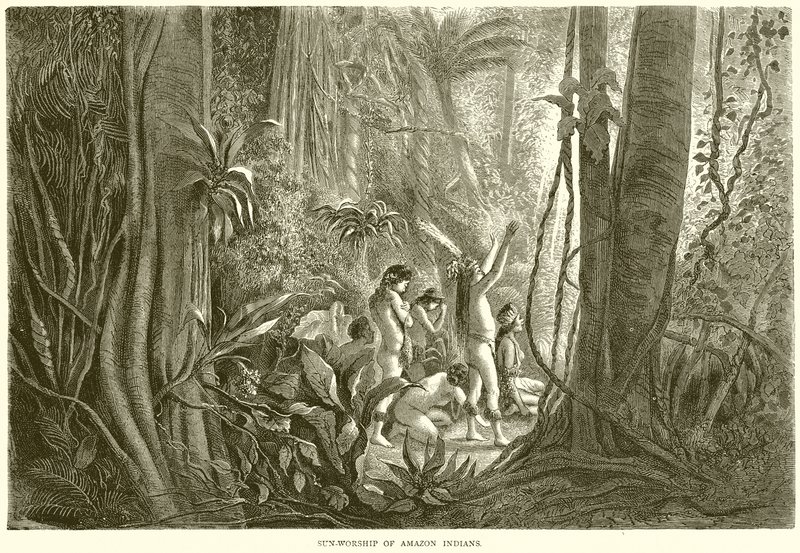 Adorazione del sole degli indiani dell