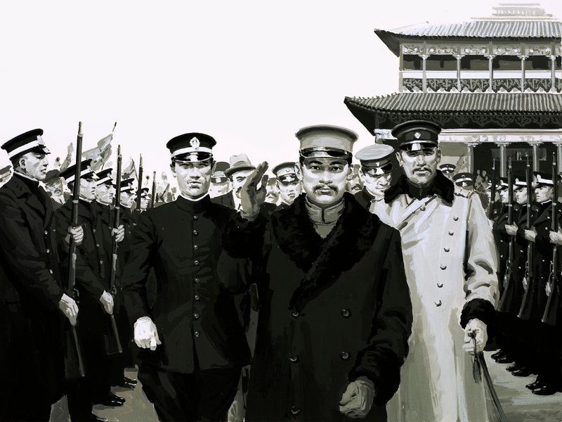 Sun tornò in Cina accolto come un eroe da English School