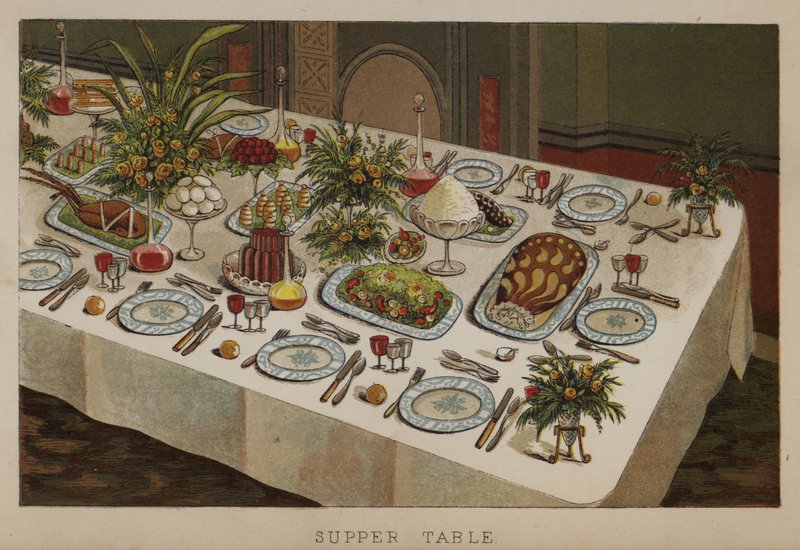 Tavola della cena da English School