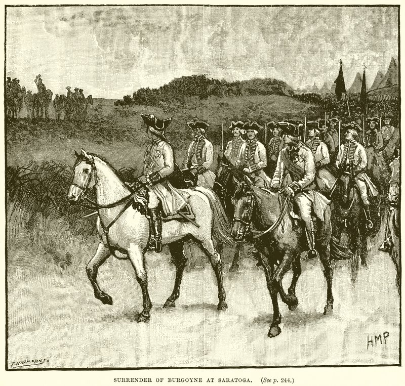 Resa di Burgoyne a Saratoga da English School