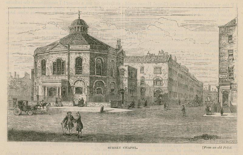 Cappella del Surrey, Blackfriars Road, Southwark (Cappella di Rowland Hill) da English School