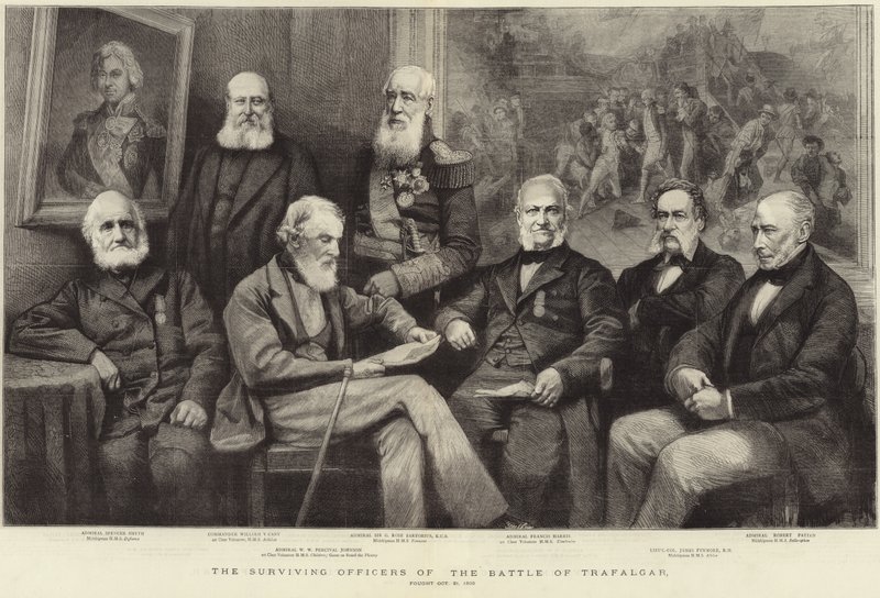 Ufficiali sopravvissuti della Battaglia di Trafalgar da English School