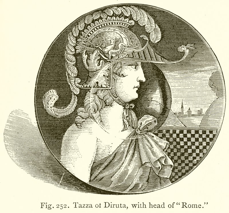 Tazza di Diruta, con testa di Roma da English School