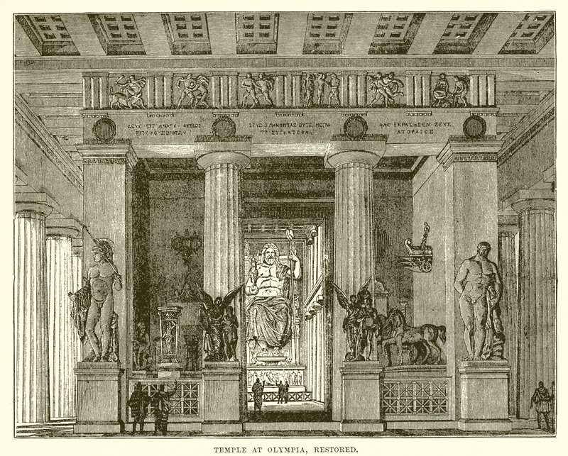 Tempio a Olimpia, restaurato da English School
