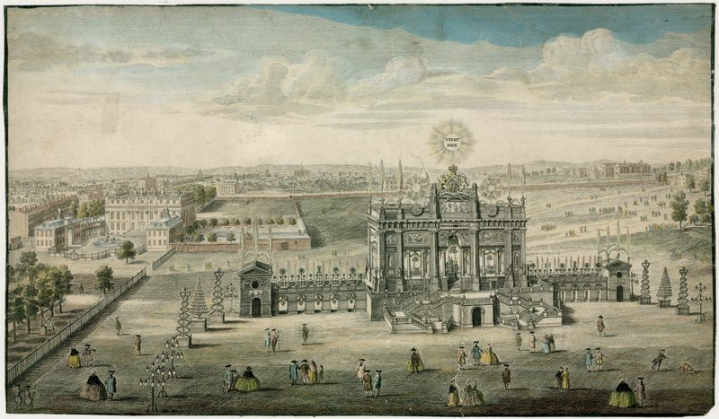 Tempio in onore della Pace di Aquisgrana 1749 da English School