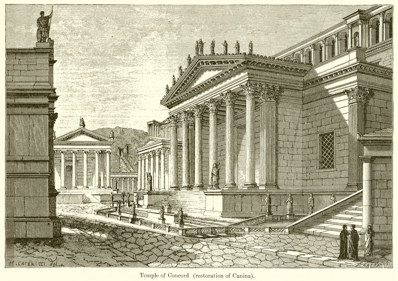 Tempio della Concordia (Restaurato da Canina) da English School