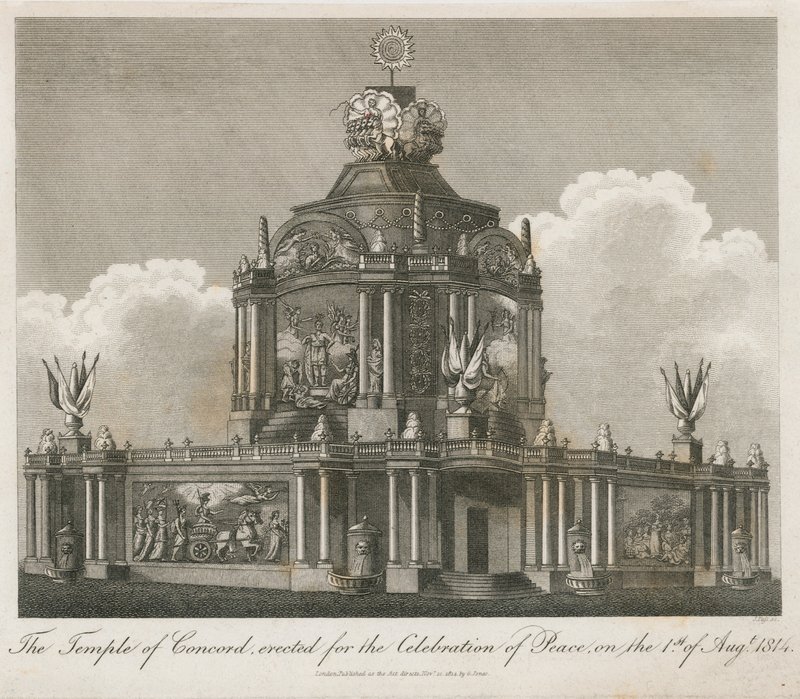 Tempio della Concordia eretto per la Pace del 1814 da English School