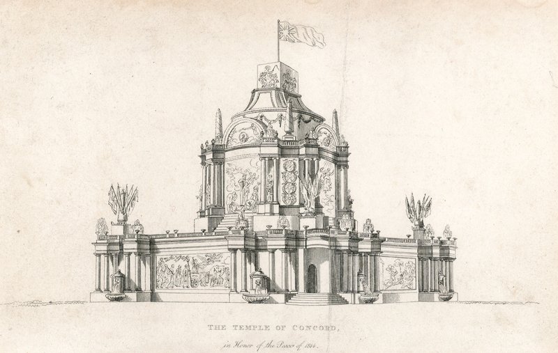 Tempio della Concordia per la Pace del 1814 da English School