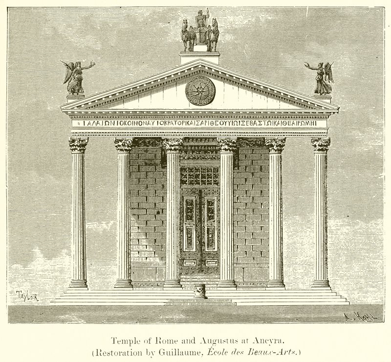 Tempio di Roma e Augusto ad Ancyra da English School