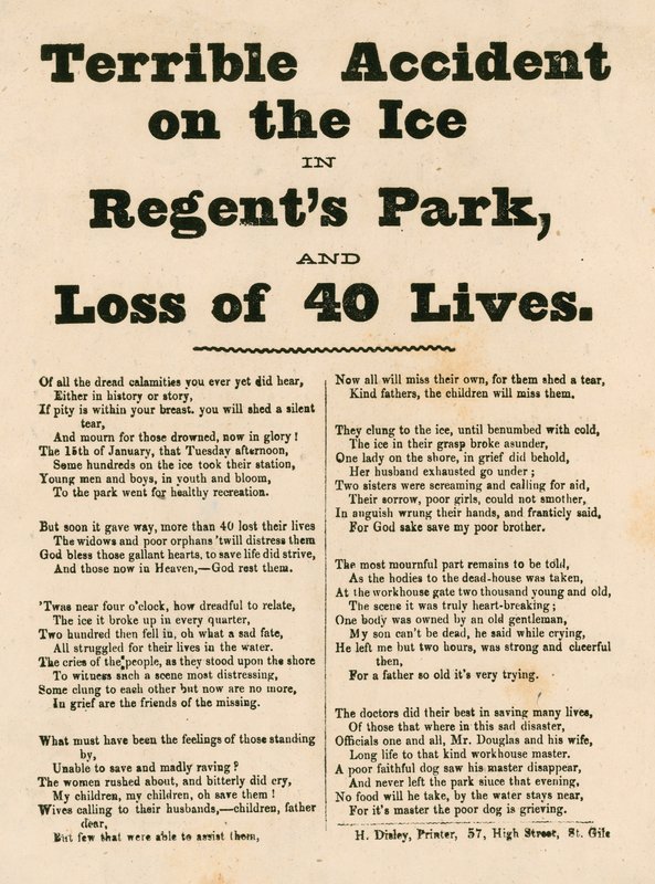 Terribile incidente sul ghiaccio a Regents Park, Londra da English School
