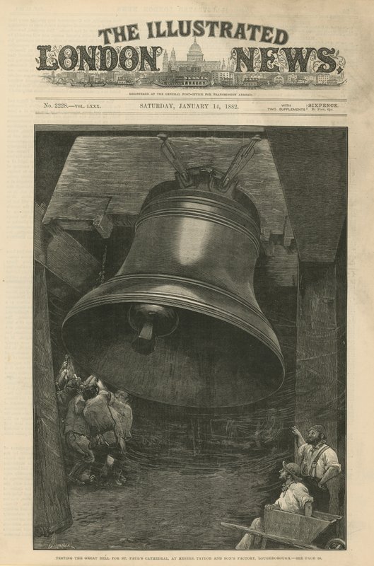 Prova della grande campana per la Cattedrale di San Paolo da English School