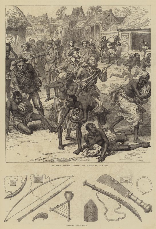 La guerra degli Ashanti (incisione) da English School