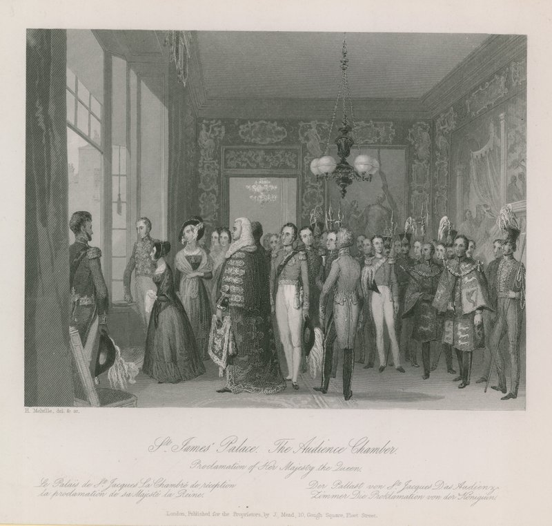 La Sala delle Udienze di St Jamess Palace da English School