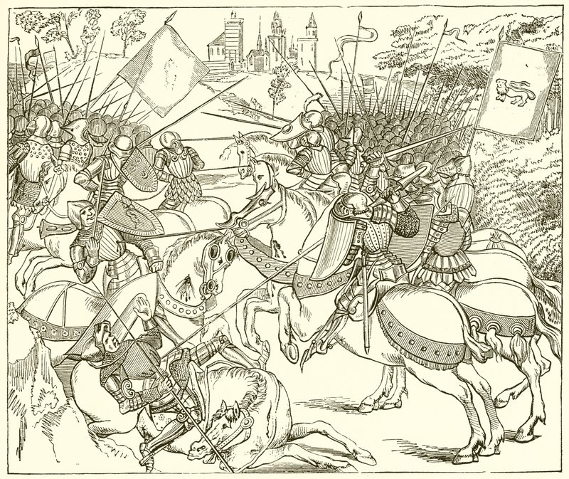 La battaglia di Crécy da English School