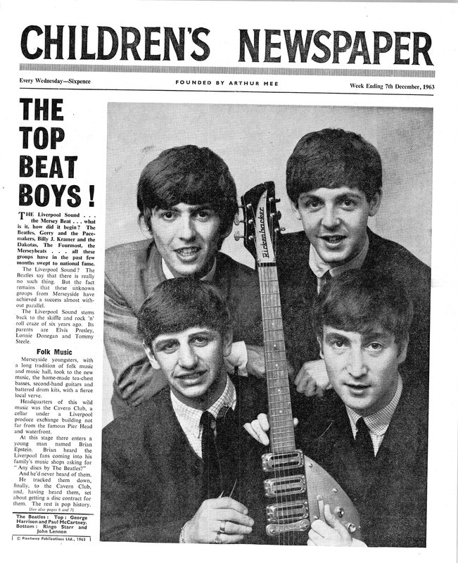 I Beatles, prima pagina del Children