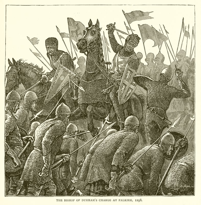 La Carica del Vescovo di Durham a Falkirk, 1298 da English School