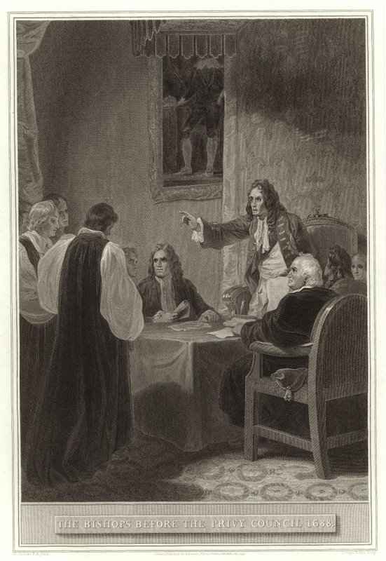 I vescovi davanti al Consiglio Privato 1688 da English School