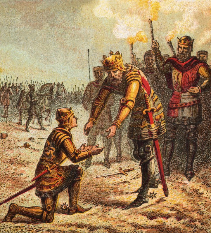 Il Principe Nero a Crecy da English School