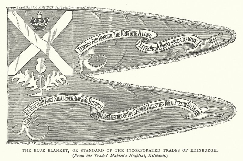 La coperta blu, o standard delle corporazioni incorporate di Edimburgo da English School