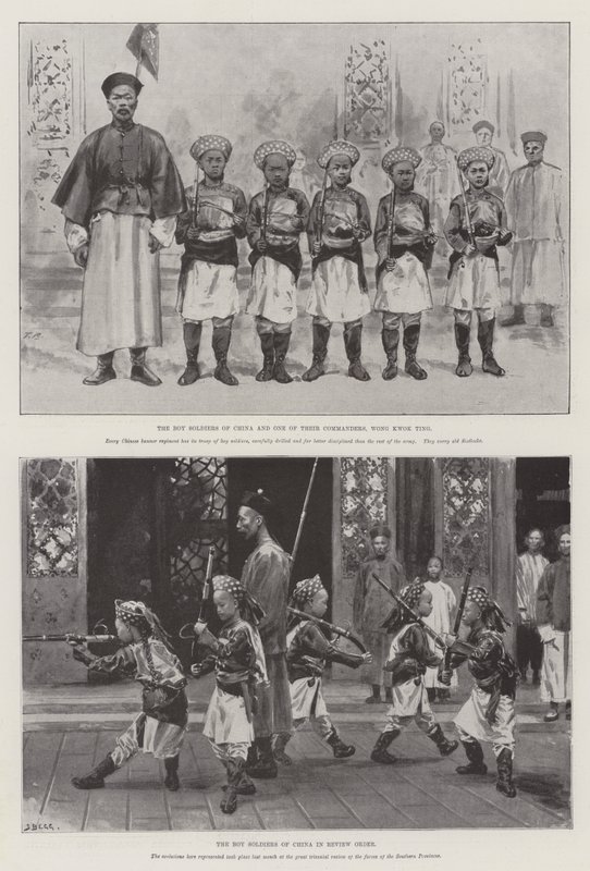 I Giovani Soldati della Cina (litografia) da English School