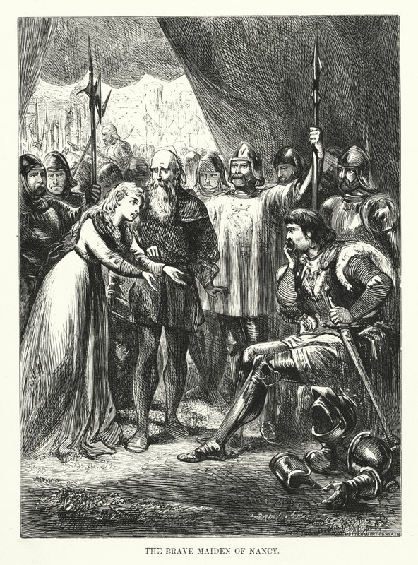 La coraggiosa fanciulla di Nancy (incisione) da English School