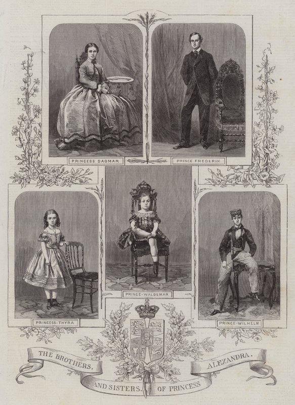 I Fratelli e le Sorelle della Principessa Alessandra (incisione) da English School