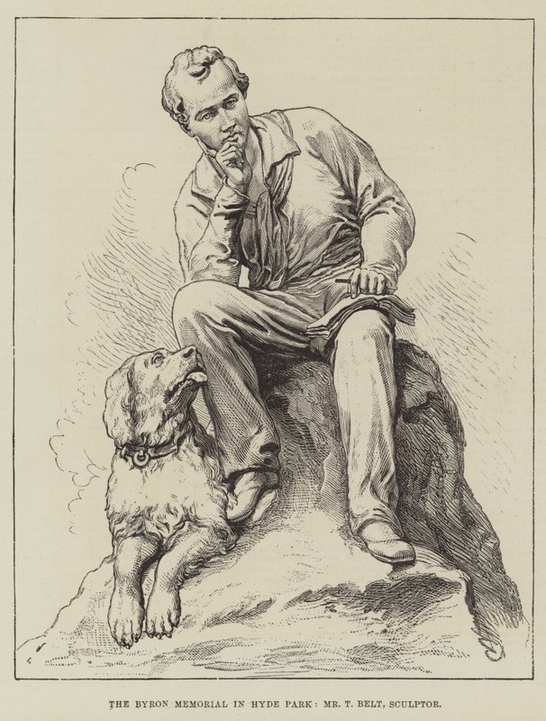 Il memoriale di Byron a Hyde Park, Mr T Belt, scultore da English School