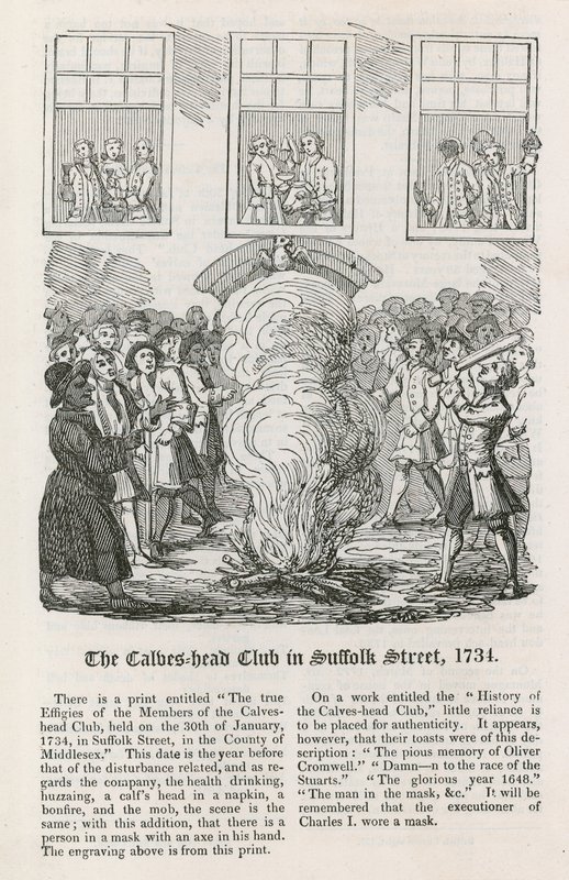 Il Club della Testa di Vitello in Suffolk Street, 1734 da English School