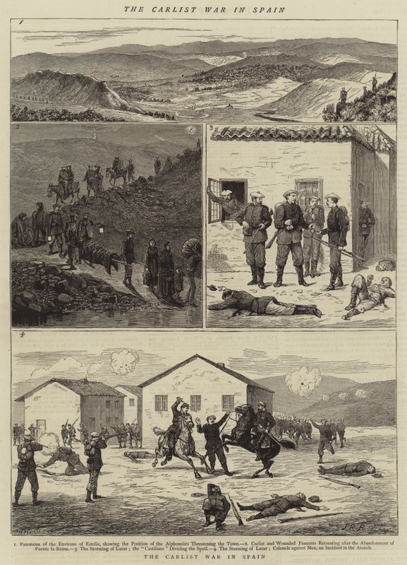 La guerra carlista in Spagna da English School