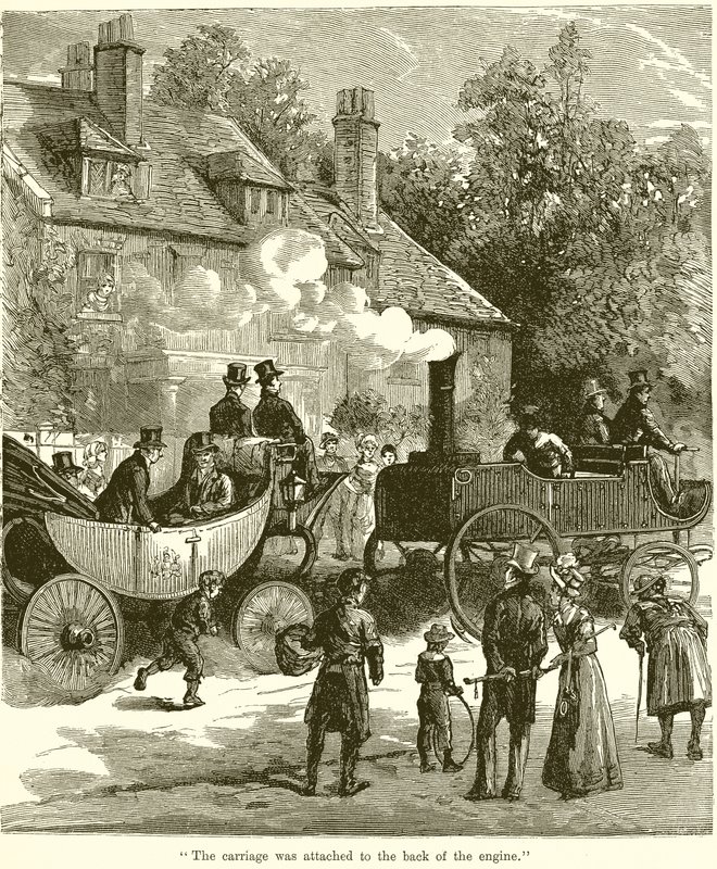 La carrozza era attaccata al retro del motore da English School