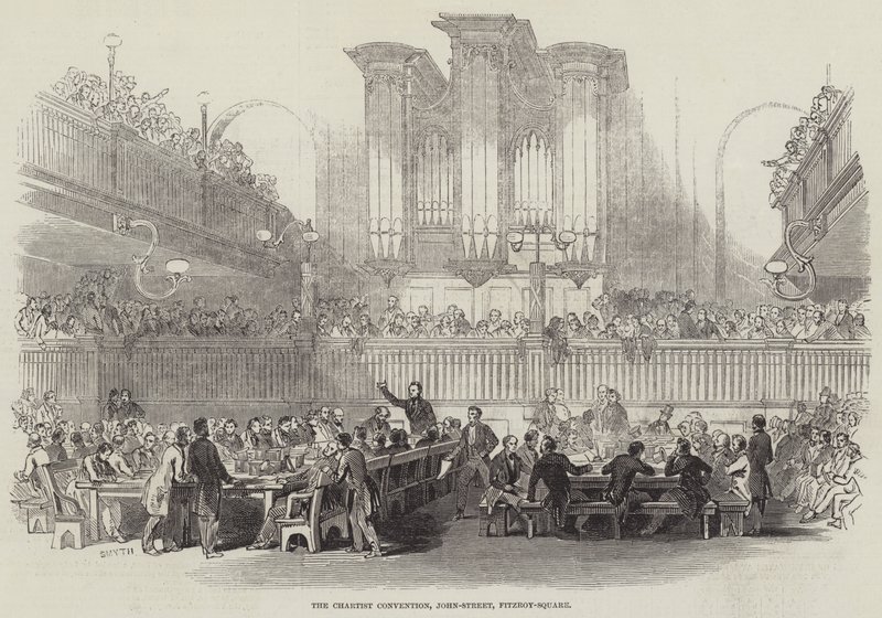 La convenzione cartista, John-Street, Fitzroy-Square da English School