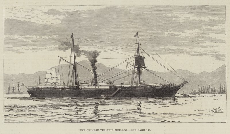 La nave da tè cinese Mee-Foo (incisione) da English School