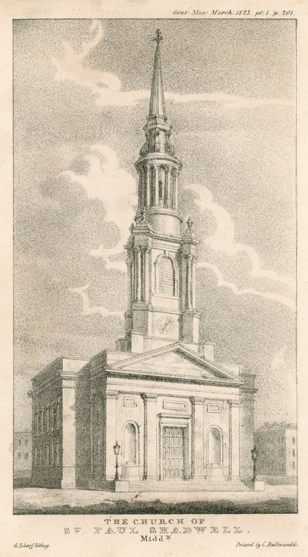 La Chiesa di San Paolo, Shadwell, Londra da English School