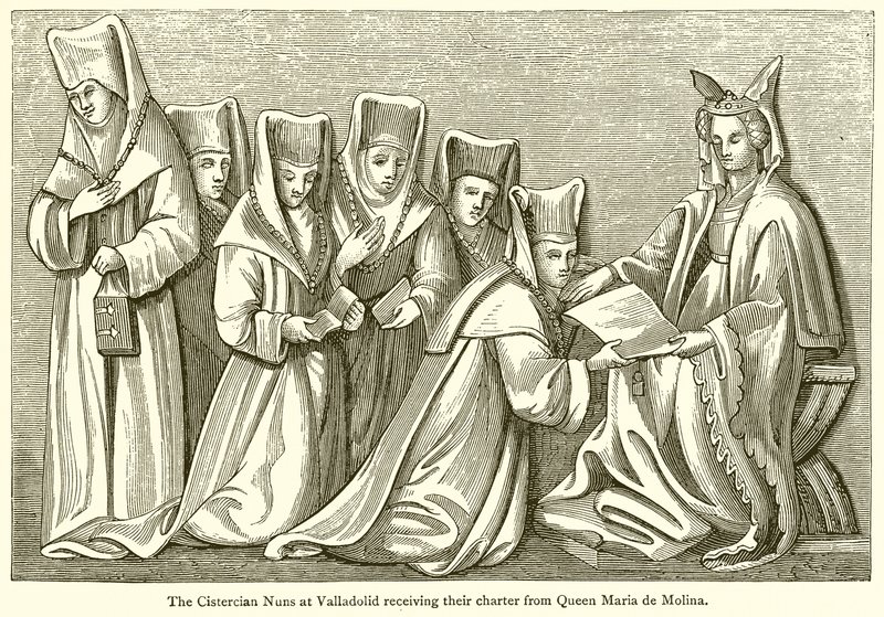 Le monache cistercensi a Valladolid ricevono la loro carta dalla Regina Maria de Molina da English School