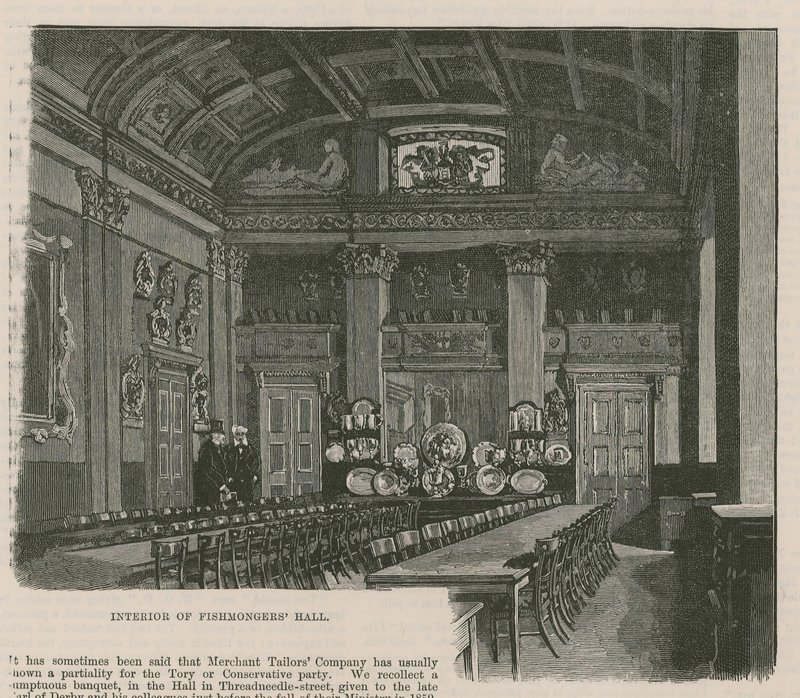 Le gilde cittadine: La compagnia dei Fishmongers: Interno della Fishmongers Hall da English School