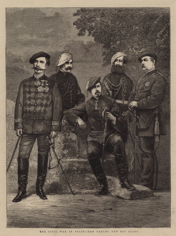 La guerra civile in Spagna, Don Carlos e il suo staff da English School