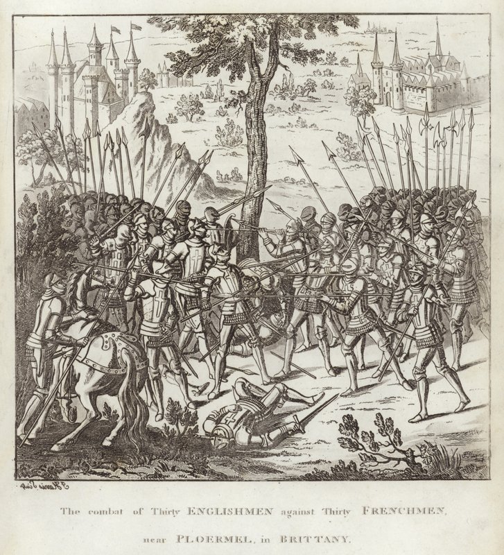 Il combattimento di trenta inglesi contro trenta francesi, vicino a Ploermel, in Bretagna da English School