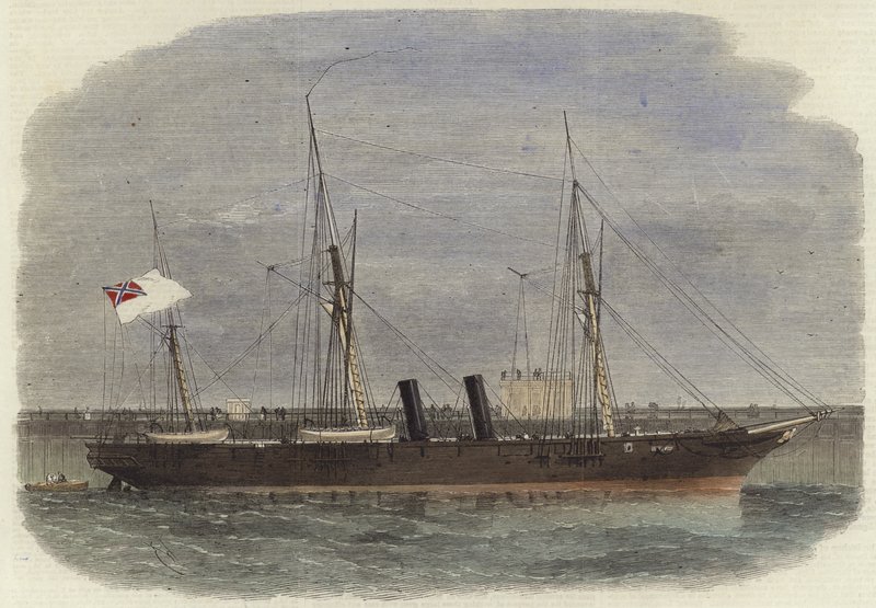 Il piroscafo Confederato Rappahannock al molo di Calais da English School