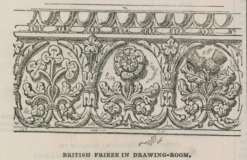 La Conservative Clubhouse: Friso britannico nella sala da disegno da English School