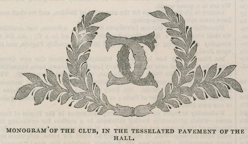 La Conservative Clubhouse: Monogramma del Club nel pavimento a mosaico della sala da English School