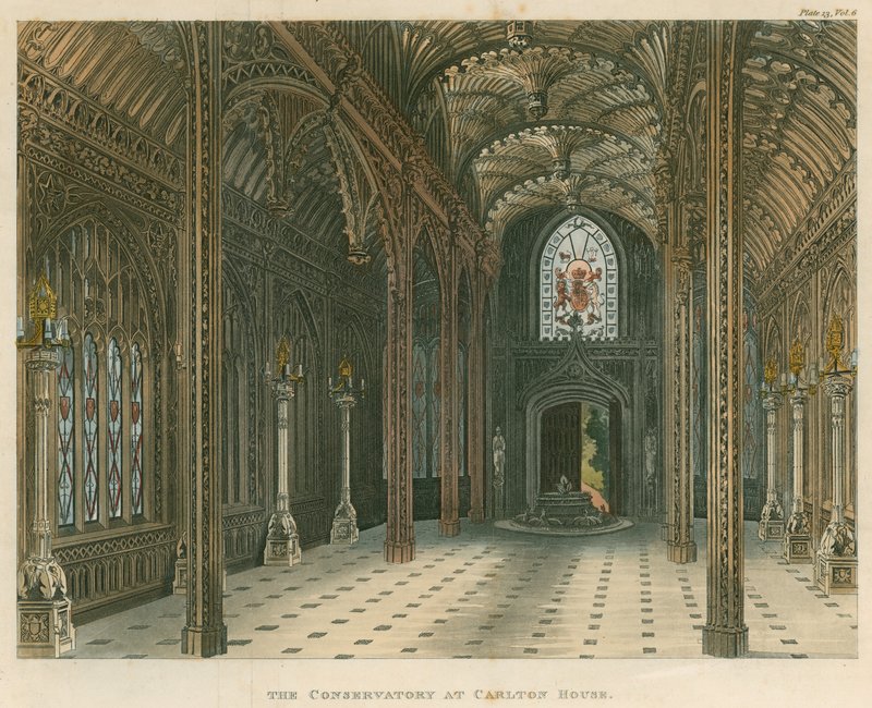 La serra, Carlton House, Londra da English School